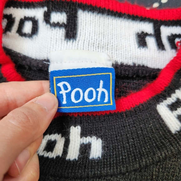 Disney Vintage Winnie The Pooh Mockneck Sweater Pooh Tigger Size Large - Picture 3 of 6